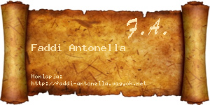 Faddi Antonella névjegykártya